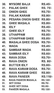 Anu Tiffins Centre menu 2
