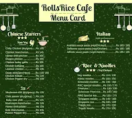 Rolls Rice Cafe menu 1