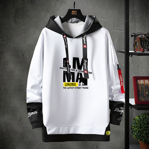 Title 2, Fake two-piece hooded loose sweater