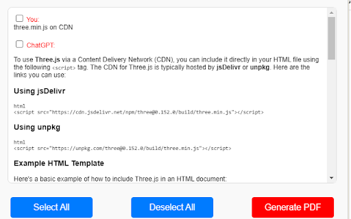 ChatGPT PDF Conversation Exporter Preview 3