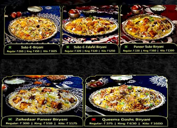 Behrouz Biryani menu 