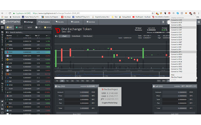 Divitopia Bitcoin Convertor