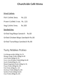 Churchside Cafe menu 1