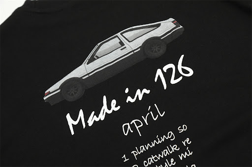 Title 12, Dark European and American Printed Short Sleeve...