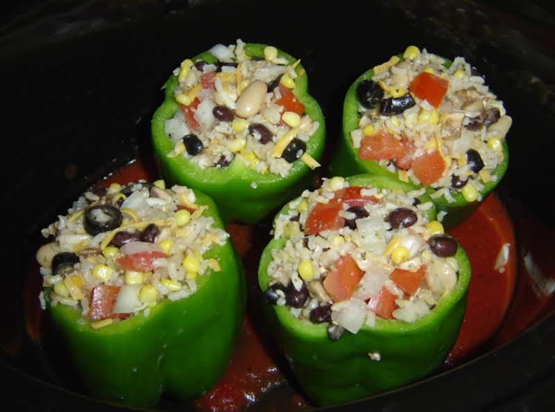 Vegetarian Stuffed Peppers (slow-cooker Style)