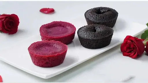 Lava Cake Red Velvet And Chocolate [ 4 Piece]