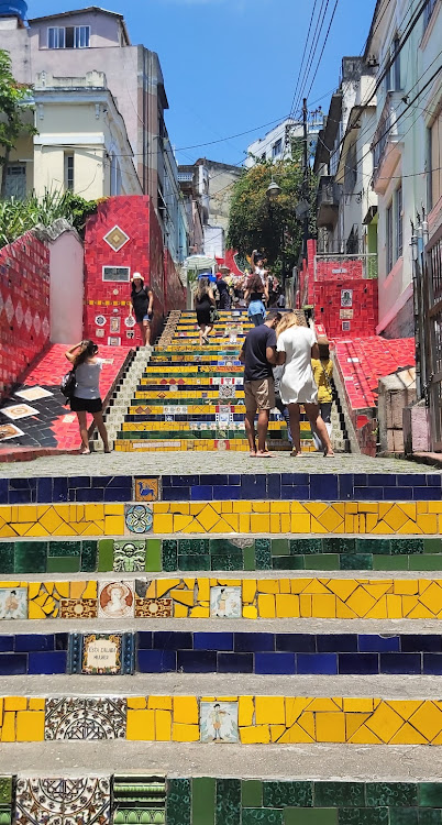 The intricately adorned staircase in Lapa is one of Rio's most famous landmarks