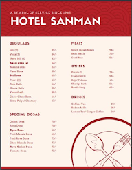 Bangalore Sanman Hotel menu 2