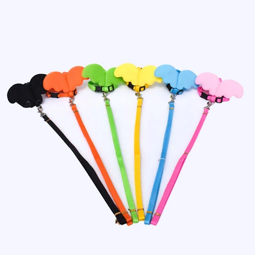 Cute Angel's Wings Cat Harness with Leash Adjustable Collar Nylon Rope for Cat Puppy Dog Pig Ferret Small Pet Animal Acc
