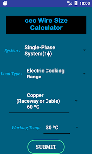 cec Wire Size Calculator FULL 1.0 APK + Mod (Uang yang tidak terbatas / Penuh) untuk android