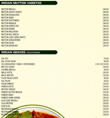 Savoury Arabian Specialty Multi Cuisine Restaurant menu 