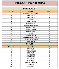 Shenoys Savi Sagar menu 2