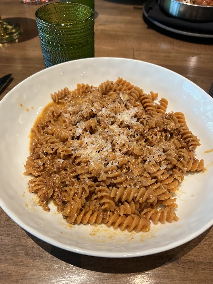 Gf pasta with bolognese