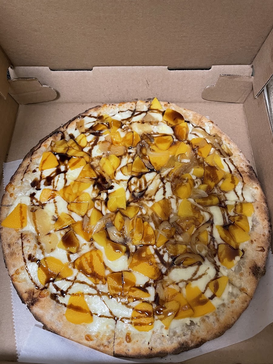 Gluten free Peach pizza