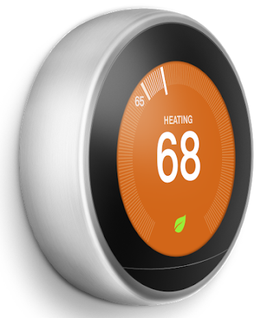 Nest thermostat heating with silver ring