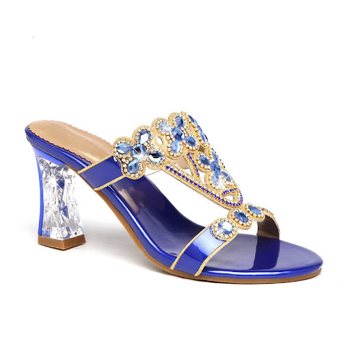 Title 9, High-Heeled Rhinestone Sandals Fashion Block-He...