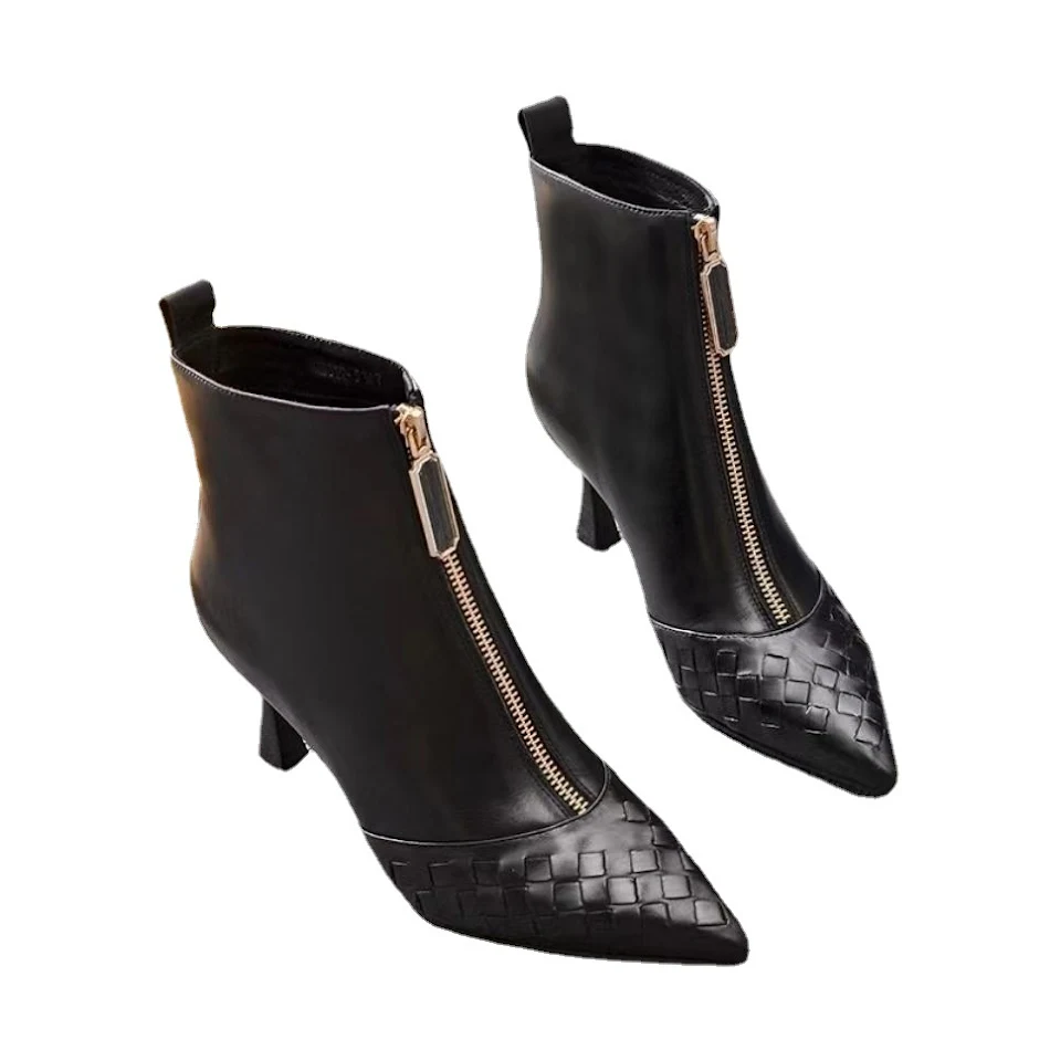 Bottines à talons aiguilles et bout pointu pour femmes Élégance et style pour toutes les occasions Bottines cheville à talon haut Confort et tendance