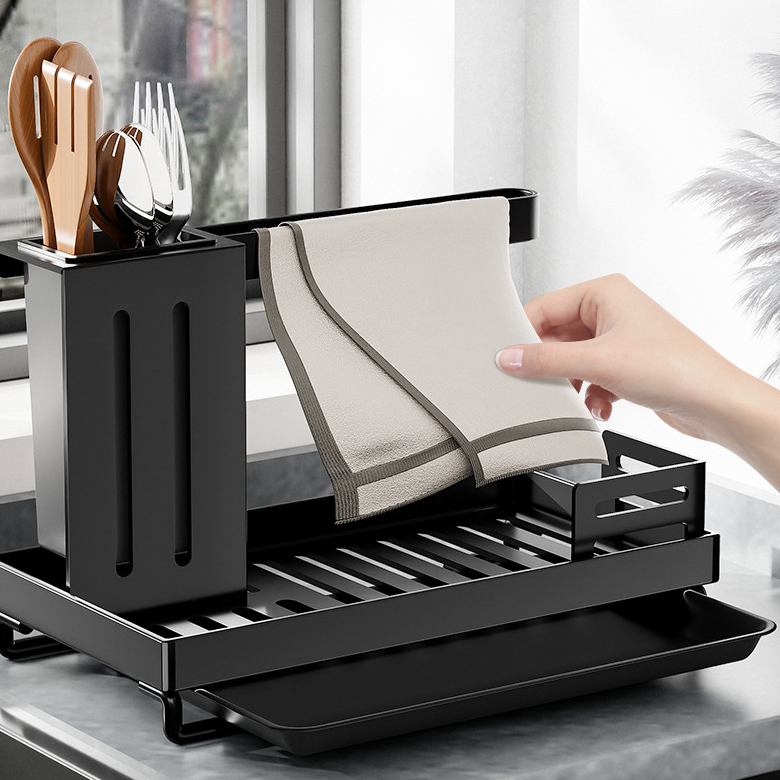 Kitchen Storage Rack Cloth Drain Rack No Punching Maximize kitchen space and organize with this easy to install, drill-f