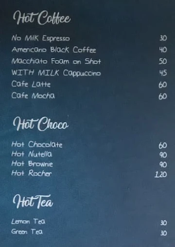 The Coffee Aroma menu 