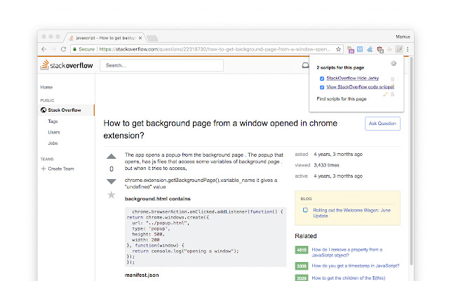 Script Executor for Google Chrome - Extension Download