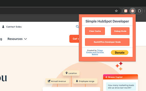 Simple HubSpot Developer Extension