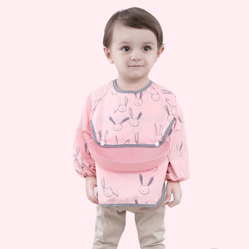 Title 4, Waterproof baby meal gown dirty bib. Protects f...
