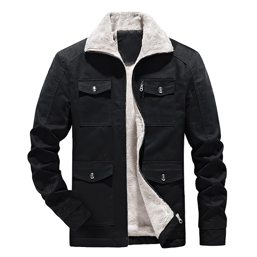 Title 2, Mens Lamb Velvet Jacket Lapel Pure Cotton Casu...