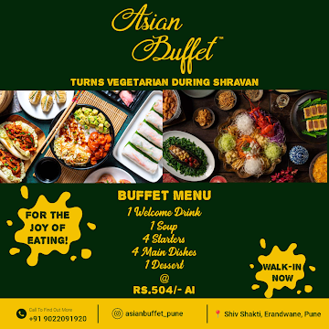 Asian Buffet menu 