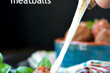 Slow Cooker Mozzarella-Stuffed Meatballs