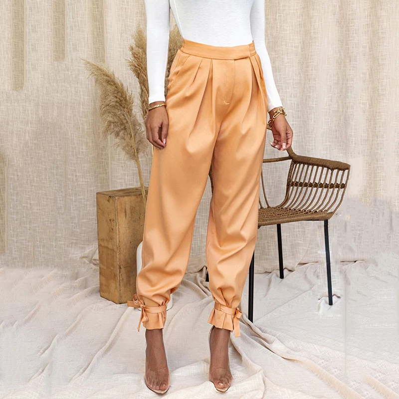 Title 4, Pantalones de mujer de cintura alta con pernera...