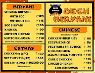 Degh Biryani menu 1