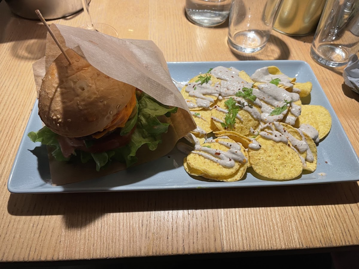 Gliuten free vegan burger