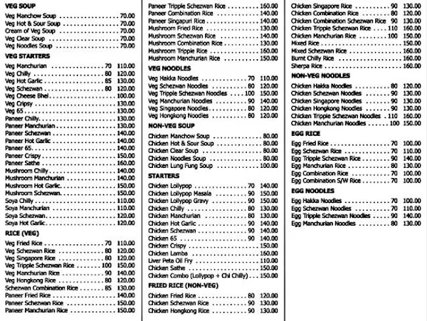 Mumbai Biryani & Chinese menu 