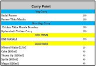 Curry Point menu 1