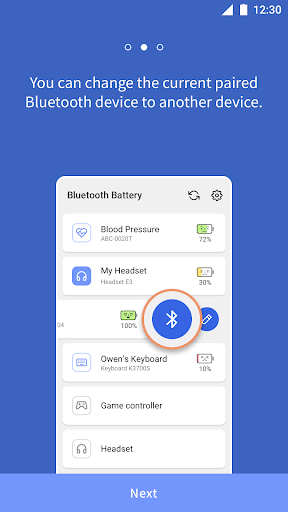 Screenshot Bluetooth Battery