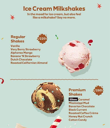 Baskin Robbins menu 