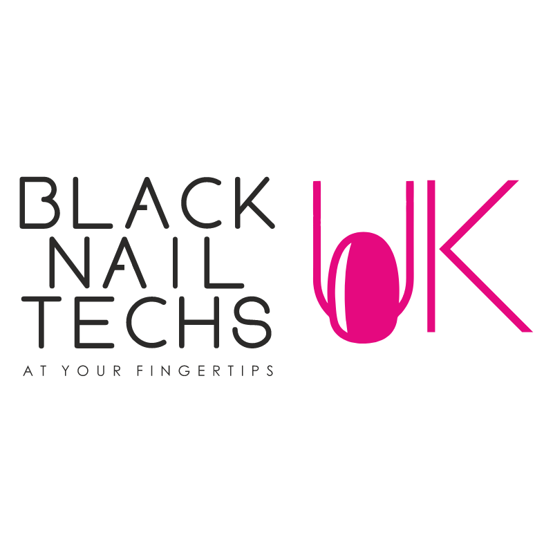 Black Nail Techs UK logo, reads Black Nail Techs UK, at your fingertips
