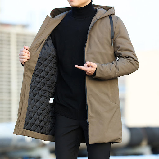 Title 5, Mens thick hooded casual jacket, designed for ...