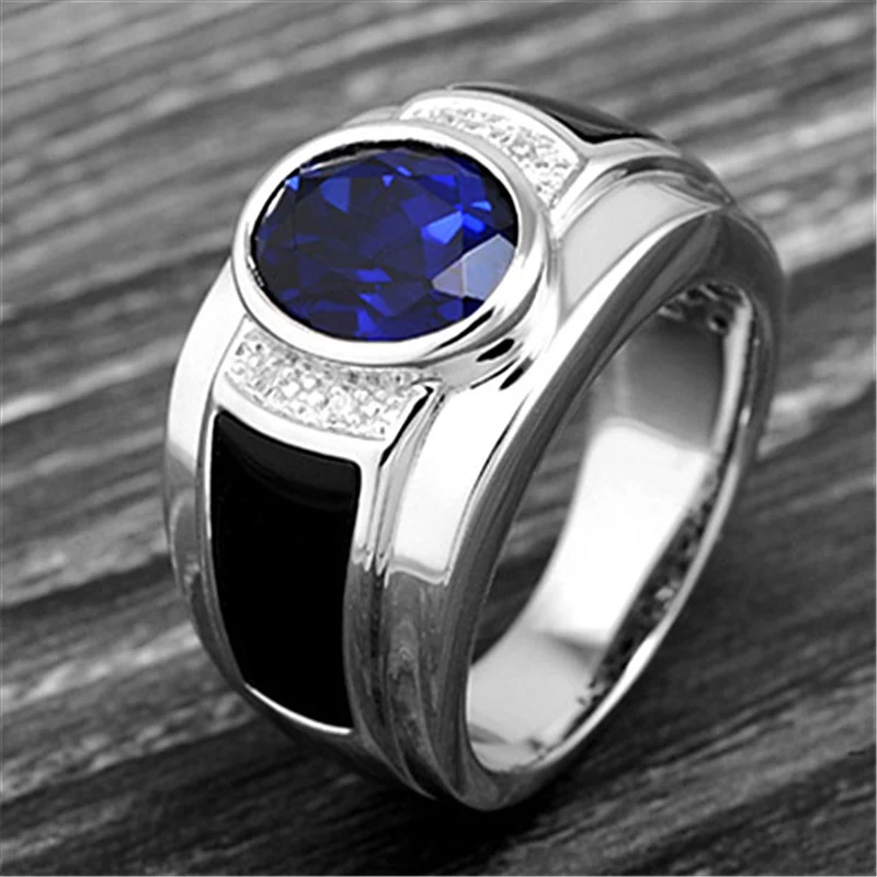 Anello di zaffiro di lusso platinato per una personalità alla moda. Esprimi il tuo stile con questo accessorio elegante e raffinato.