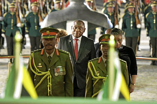 President Cyril Ramaphosa enters the National Assembly for his State of the Nation Address (SONA) 2019 in June . /Gallo Images/Jeffrey Abrahams