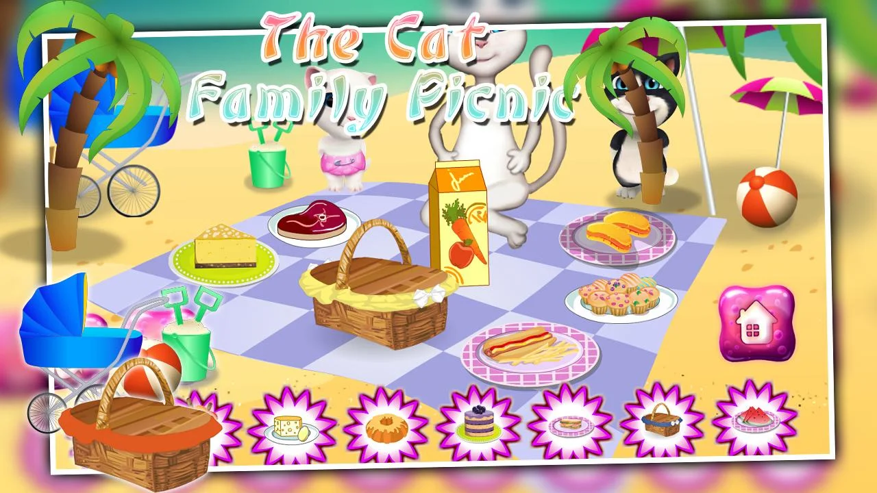   The cat family picnic- 스크린샷 