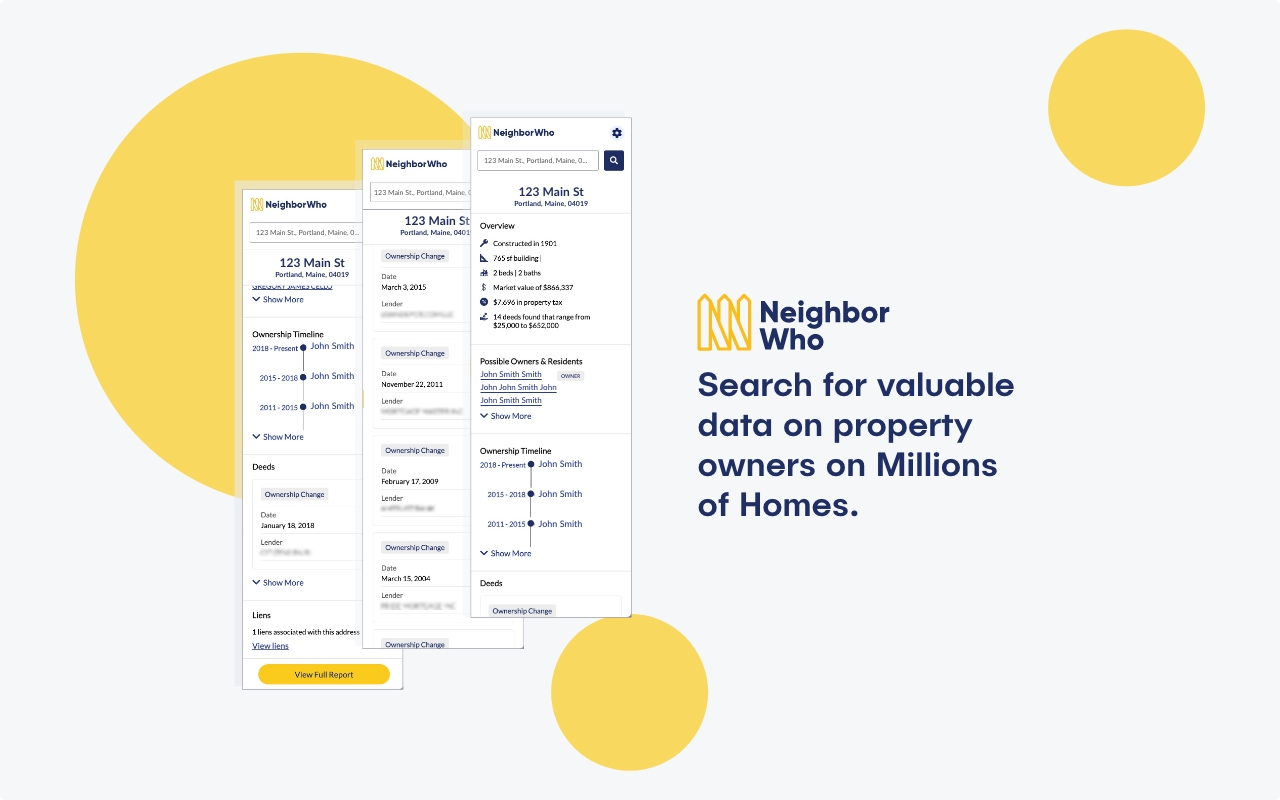 NeighborWho - Ownership, Deed, and Lien Data Preview image 4