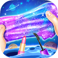 Glitter Galaxy Makeup Slime - Slime Simulator