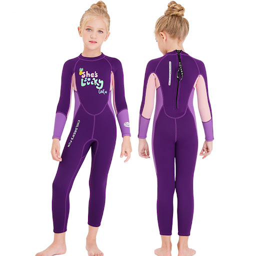Title 5, Childrens one-piece swimsuit offers sun protec...