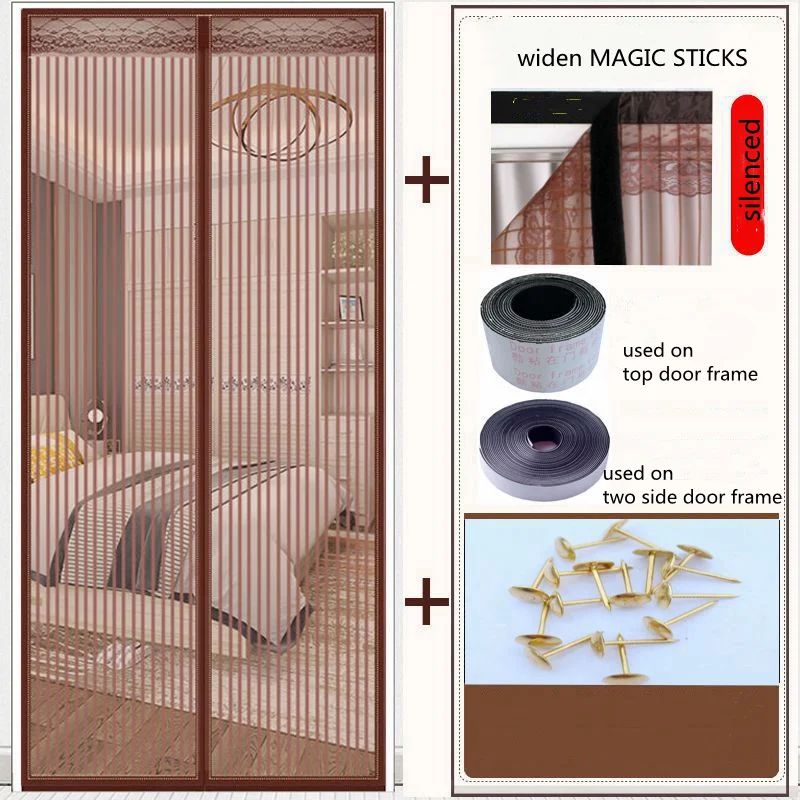Mosquiteras para Puertas de Cocina Cortinas Protección contra Insectos con Imánes Duraderas Lavables Malla Anti Moscas y Separadores