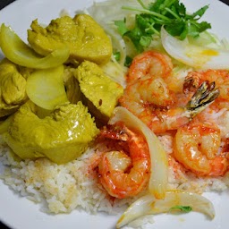 Chili-Lemongrass Shrimp & Curry Chicken Plate