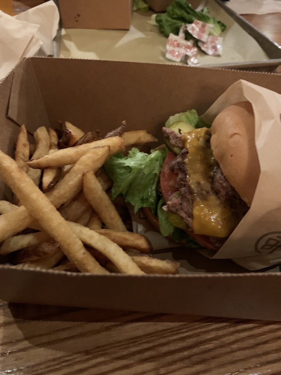 Cheeseburger and fries!