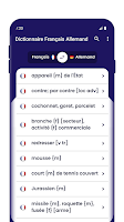 Dictionnaire Français Allemand Screenshot