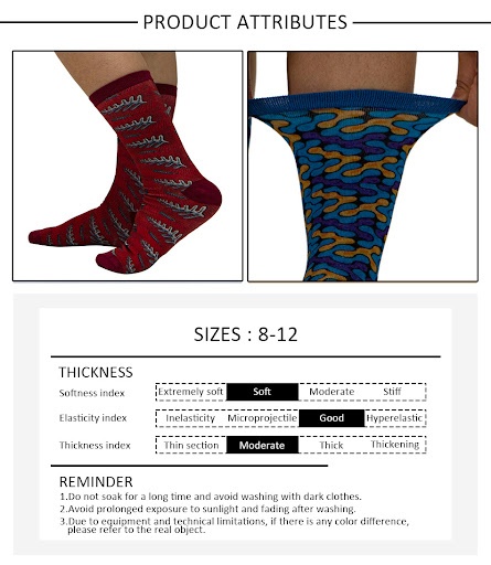 Title 1, Multi-color mid-calf ethnic style floral socks....
