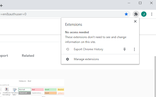 Export Chrome History